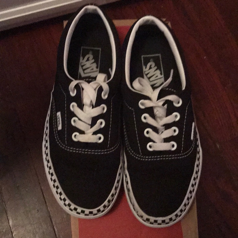 Vans shoes / Check foxing black women size:7
